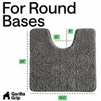 GORILLA GRIP Plush Absorbent Shaggy Chenille Bath Rug Mat - Image 2