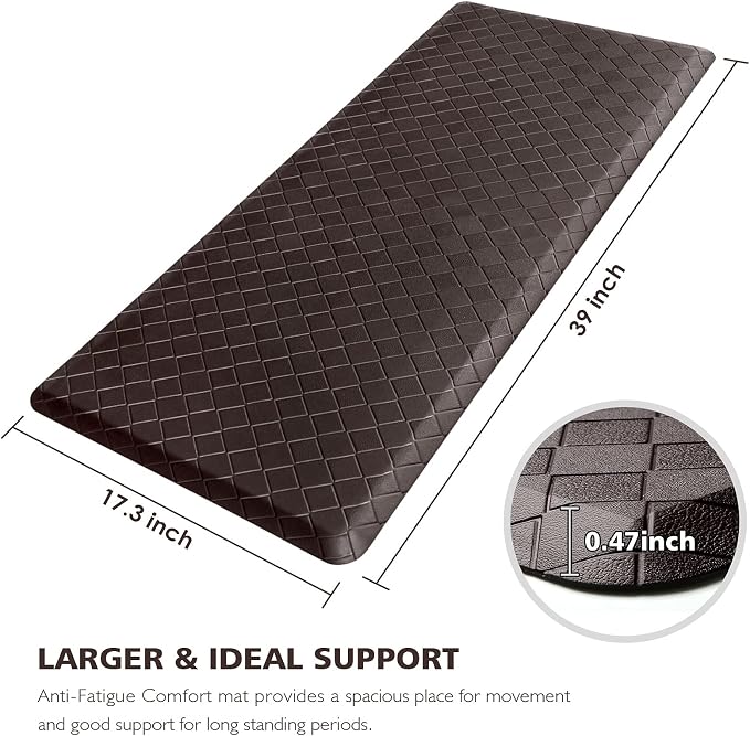HappyTrends Kitchen Mat Cushioned Anti-Fatigue Kitchen Rug, Thick Waterproof - Image 2
