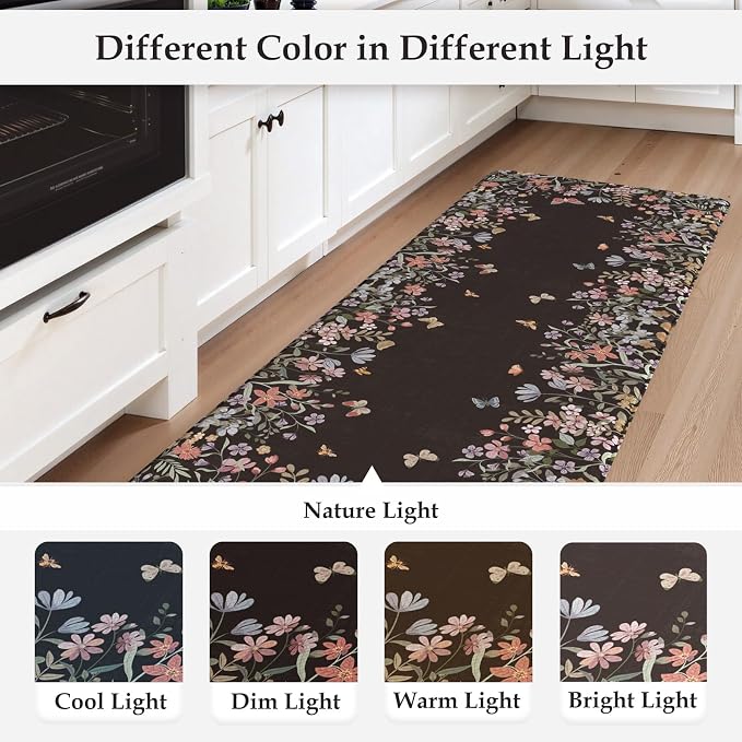 KIMODE Kitchen Anti Fatigue Mats, Farmhouse Kitchen Rugs Sets of 2, Memory Foam - Image 9
