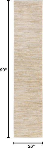 Nourison Home Nourison Essentials Ivory Gold 2'2" x 7'6" Area Rug - Image 2