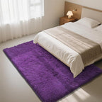 Purple Fluffy Rug Shag Area Rug, 5x8 Area Rugs - Image 3