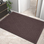 HIYARD Sturdy Front Door Mat, Absorbent Muddy Dirt Resist Welcome Door Mats by HIYARD