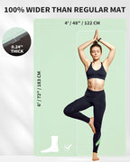 CAMBIVO Yoga Mat 72" x 48" Large Workout Mat - Image 2
