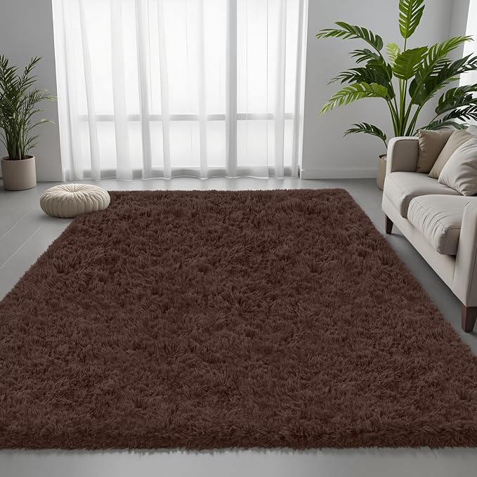 6x9 Area Rug for Living Room, Ultra Soft Fluffy Shag Rugs for Bedroom, Non-Slip - Image 2