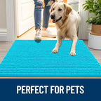 OLANLY Dog Door Mat for Muddy Paws 44x24, Ultra Absorbent Chenille Mud Doormat - Image 6