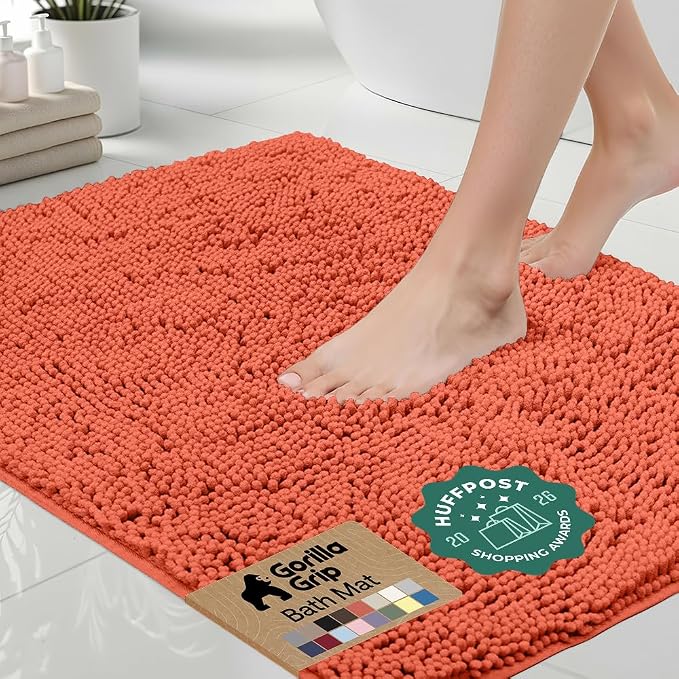 GORILLA GRIP Bath Rug Mat 36x24, Thick Soft Absorbent Chenille, Quick Dry by Unknown