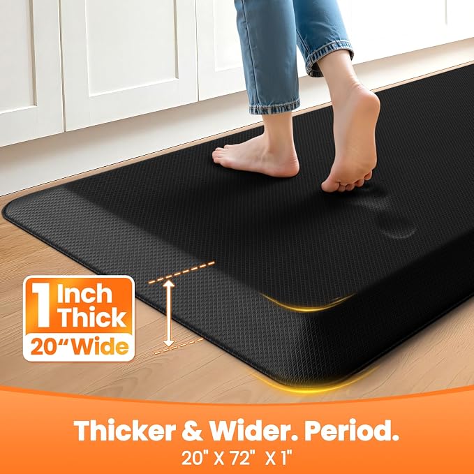 Kitchen Mats for Floor, 1 Inch Extra-Thick Kitchen Rugs, Non-Slip & Waterproof - Image 2