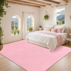 Pauwer Pink Area Rug for Girls Bedroom 4x6 Soft Fluffy Non Slip Machine - Image 8