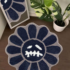Trippy Happy Face Rug Cool Rugs Tufted Quick Dry Bath Mats by Shovagy