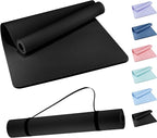Extra Wide Yoga Mat 72" x 32", 6mm Non Slip TPE Exercise Mat by wimwum