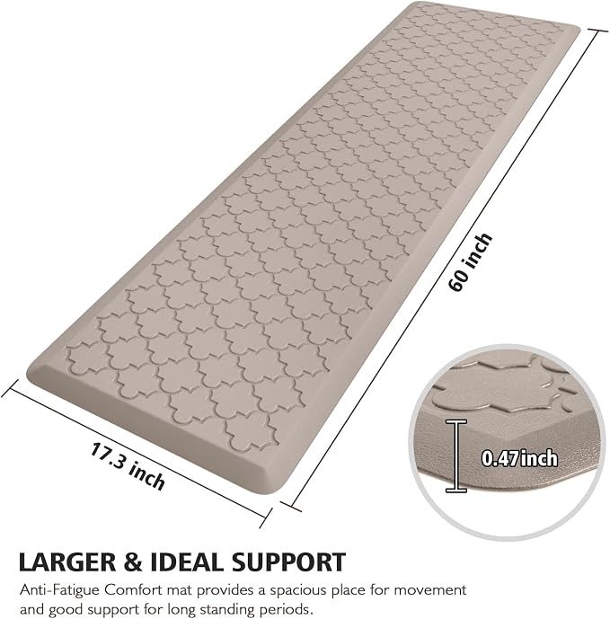 WISELIFE Kitchen Mat Cushioned Anti Fatigue Floor Mat, Thick Non Slip Water - Image 2