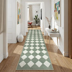 Lahome Zelie Checkered Washable 2x8 Green Runners - Image 3
