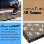 GORILLA GRIP 100% Waterproof All-Season WeatherMAX Doormat 35x23, US Designed - Image 3