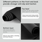 Extra Wide Yoga Mat 72" x 32", 6mm Non Slip TPE Exercise Mat - Image 3