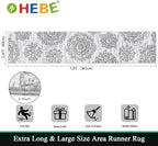 HEBE Hallway Runner Rug 2'8''x12' Washable Vintage Distressed Area Rugs Non - Image 2