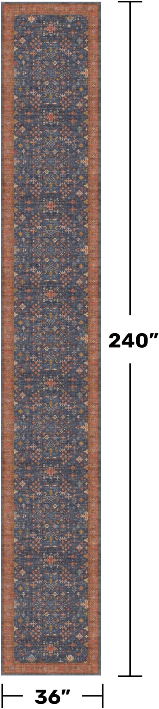 Hazo Haus Washable 3x20 Extra Long Hallway Runner Rug, Non-Slip Stain & Fade - Image 2