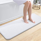 OLANLY Bathroom Runner Rugs 47x17, Extra Soft Absorbent Chenille Bath Rugs by OLANLY