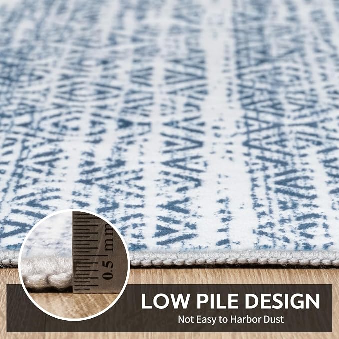 10x14 Area Rugs for Living Room Machine Washable Rug Distressed Indoor Carpet - Image 5