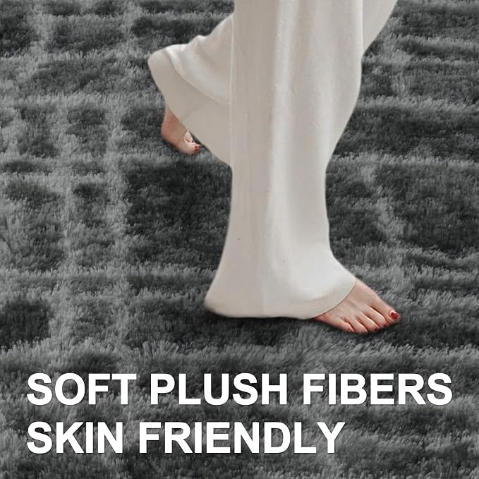 Shag Rugs for Bedroom Living Room, Tie-Dyed Ultra Soft Fluffy Furry Area Rugs - Image 4