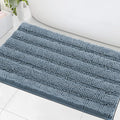 H.VERSAILTEX Bath Mats for Bathroom Non Slip Extra Thick Chenille Striped Bath by HVERSAILTEX
