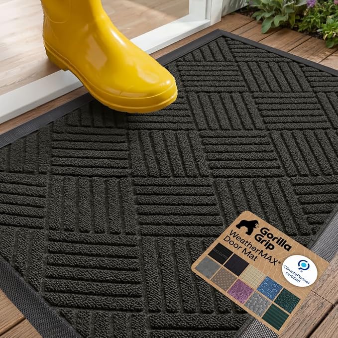 GORILLA GRIP 100% Waterproof All-Season WeatherMAX Doormat US Designed Natural by Unknown