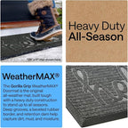 GORILLA GRIP 100% Waterproof All-Season WeatherMAX Doormat 35x23, US Designed - Image 3