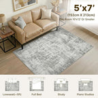5x7 Area Rugs Washable Living Room Rug-No Slip Soft Carpets Modern Abstract - Image 2