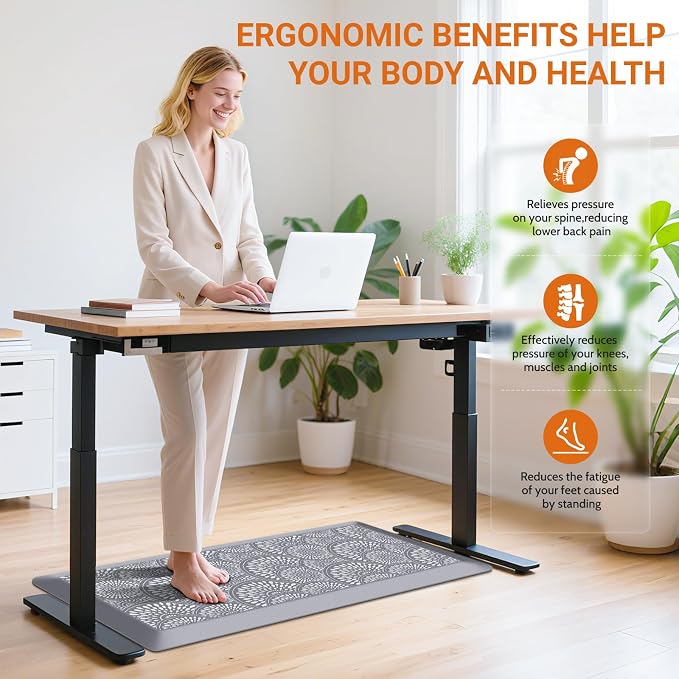 Mattitude 4/5 Inch Kitchen Mat, 17.3x39in Heavy Duty Ergonomic Comfort Foam - Image 5