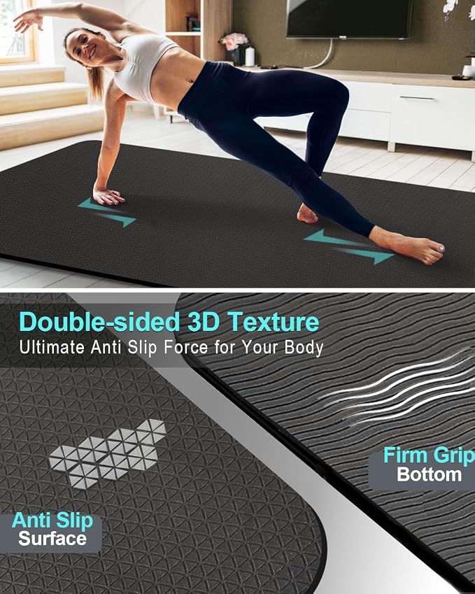 Extra Long & Wide Thick Yoga Mat - Image 3