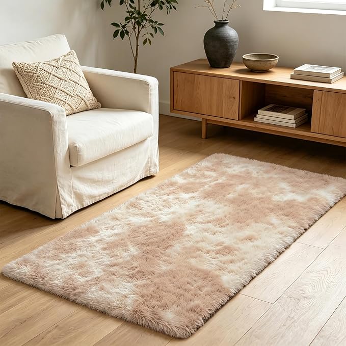 Shag Runner Rug for Bedroom Living Room 2x6 Upgrade Non-Slip Fluffy Soft - Image 7