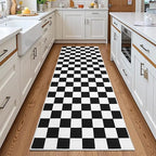 Terrug Black and White Checkered Area Rug by TerrugHomeDecor