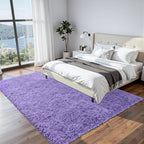 8x10 Area Rugs for Living Room Rug: Soft Fluffy Shag Purple Rugs for Bedroom - Image 3