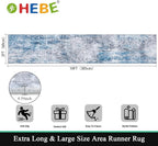 HEBE Hallway Runner Rug 2'x10' Washable Vintage Distressed Area Rugs Non Slip - Image 2