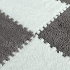 Smabee Interlocking Carpet Shaggy Soft EVA Foam Mats Fluffy Area Rugs - Image 3