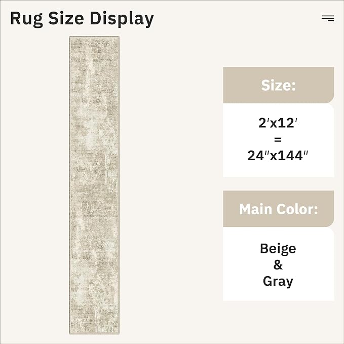Soalmost Runner Rug 2x12 Washable Non-Slip Hallway Runner Rugs - Image 5