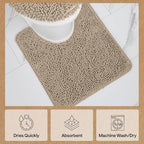 GORILLA GRIP Plush Absorbent Shaggy Chenille Bath Rug Mat - Image 7