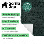 GORILLA GRIP Bath Rug Mat 36x24, Thick Soft Absorbent Chenille, Quick Dry - Image 2