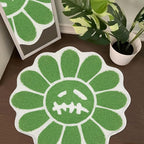 Trippy Happy Face Rug Cool Rugs Tufted Quick Dry Bath Mats by Shovagy