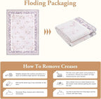 LIVEBOX Floral Washable Rug 2x3, Lavender Bathroom Rugs Non Slip Soft Bedroom - Image 7