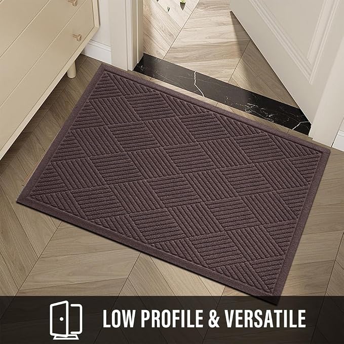 HIYARD Sturdy Front Door Mat, Absorbent Muddy Dirt Resist Welcome Door Mats - Image 6
