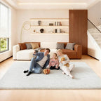6x9 Area Rugs for Living Room, Large Fluffy Cream White Rugs for Bedroom by Unknown