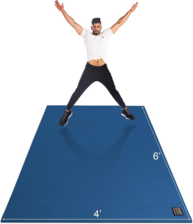 GXMMAT Large Exercise Mat 6'x4'/6'x5'/6'x6', Thick Workout Mats by GXMMAT