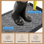 GORILLA GRIP 100% Waterproof All-Season WeatherMAX Doormat, Durable Natural - Image 6
