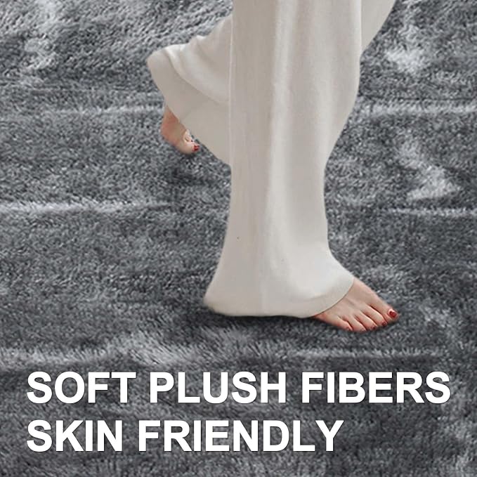 Area Rugs for Living Room, 6x9 Feet Soft Fluffy Shagg Plush Rug High Pile Large - Image 4