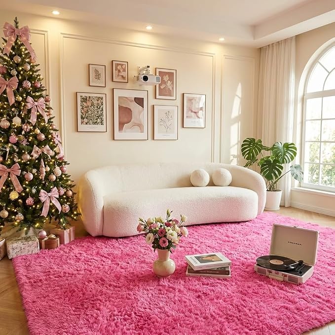 Mugorn Hot Pink Fluffy Soft Rugs - Image 7