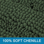H.VERSAILTEX Bath Mats for Bathroom Non Slip Extra Thick Chenille Striped Bath - Image 3