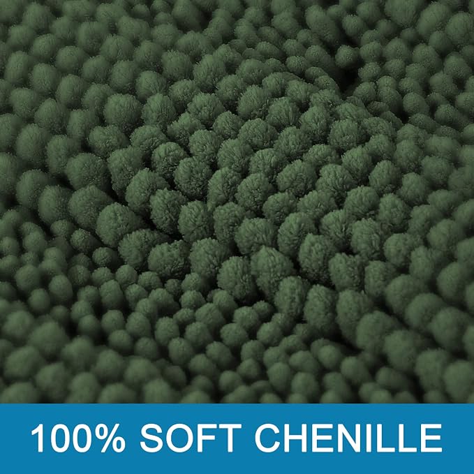H.VERSAILTEX Bath Rugs for Bathroom Non Slip Bath Mats Extra Thick Chenille - Image 3