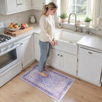 RELEANY Area Rugs Small 2'x3' Washable Non-Slip, Floral Vintage Distress - Image 2
