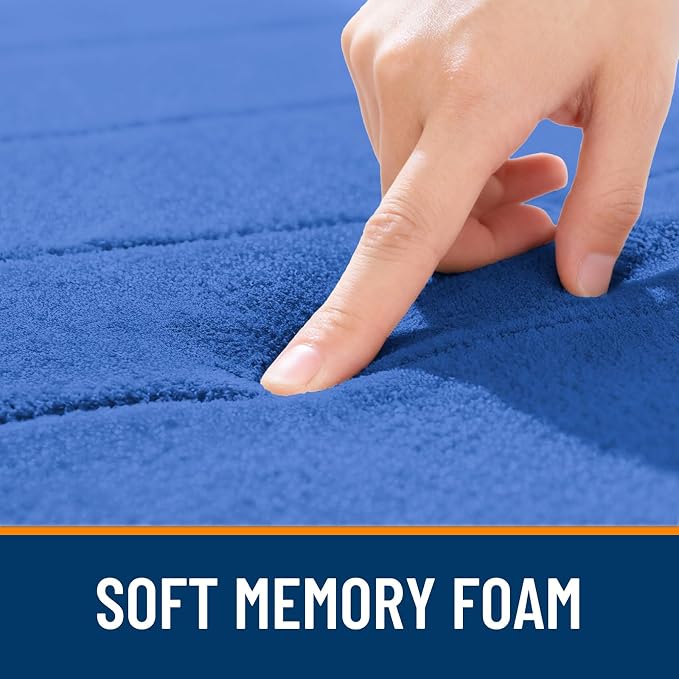 OLANLY Memory Foam Bath Mat 35x16, Super Soft Absorbent Bathroom Rugs, Quick Dry - Image 5