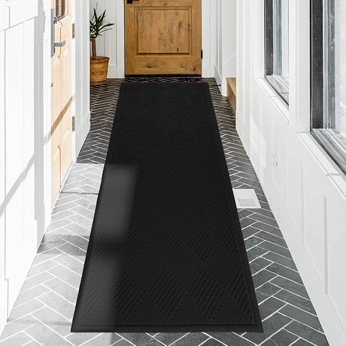 HIYARD Sturdy Front Door Mat, Absorbent Muddy Dirt Resist Welcome Door Mats by HIYARD
